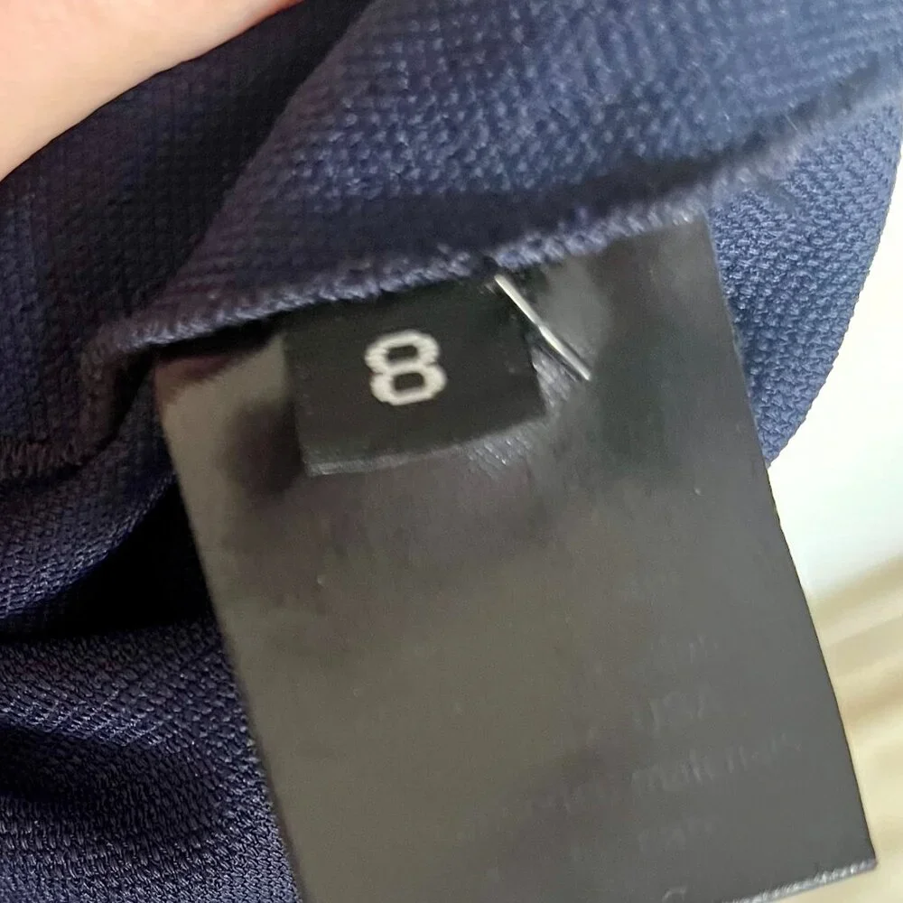 Rachel Comey Lyss Navy Blue Midi Dress Slit 🇺🇸 Made in New York Made in USA - Picture 6 of 6